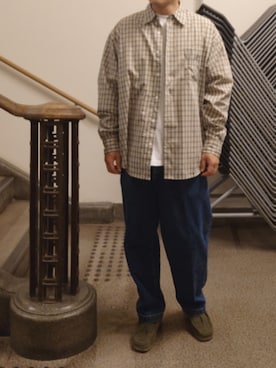 「アイテム（デニムパンツ）」を使った、ひろやすさん（メンズ・170cm）の秋コーディネート