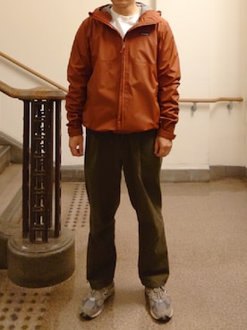 「patagonia」｜「アイテム（ナイロンジャケット）」を使った、ひろやすさん（メンズ・170cm）の秋コーディネート