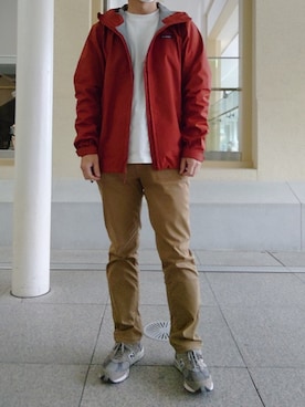 「patagonia」｜「アイテム（ナイロンジャケット）」を使った、ひろやすさん（メンズ・170cm）の秋コーディネート