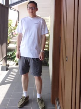 「アイテム（モカシン/デッキシューズ）」を使った、ひろやすさん（メンズ・170cm）の夏コーディネート