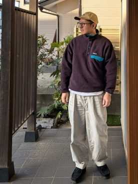 「アイテム（キャップ）」を使った、ひろやすさん（メンズ・170cm）の秋コーディネート