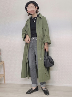 「DHOLIC STYLE（ディーホリックスタイル）のアイテム（その他アウター）」を使った、welina＊さん（レディース・152cm）の秋コーディネート