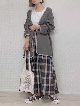「CONVERSE（コンバース）の【CONVERSE】(コンバース)NEXTAR　ネクスター110 SCOX（スニーカー）」を使った、welina＊さん（レディース・152cm）の秋コーディネート