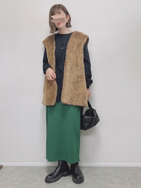 「FREAK'S STORE（フリークスストア）のアイテム（ベスト）」を使った、welina＊さん（レディース・152cm）の秋コーディネート