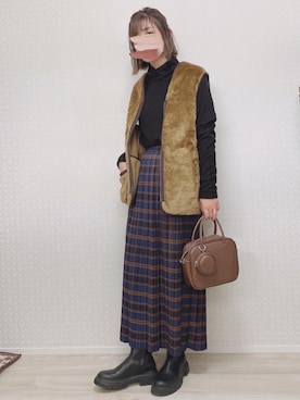 「Barbour（バブアー）のアイテム（その他アウター）」を使った、welina＊さん（レディース・152cm）の冬コーディネート