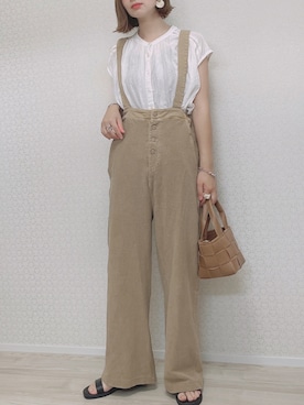 「CIAOPANIC TYPY（チャオパニックティピー）のアイテム（サロペット/オーバーオール）」を使った、welina＊さん（レディース・152cm）の夏コーディネート