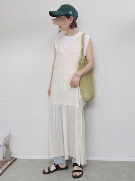 「NEUNA（ヌナ）のアイテム（トートバッグ）」を使った、welina＊さん（レディース・152cm）の夏コーディネート