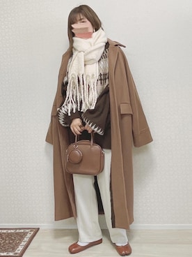 「DHOLIC（ディーホリック）のアイテム（ダウンジャケット/コート）」を使った、welina＊さん（レディース・152cm）の冬コーディネート