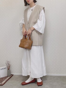 「レザー」｜「アイテム（シャツワンピース）」を使った、welina＊さん（レディース・152cm）の春コーディネート