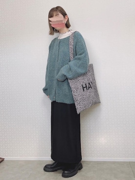 「tiptop（ティップトップ）の前後2wayニットカーディガン（カーディガン/ボレロ）」を使った、welina＊さん（レディース・152cm）の秋コーディネート