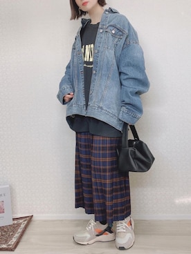 「DISCOAT（ディスコート）のアイテム（ジャケット/アウター）」を使った、welina＊さん（レディース・152cm）の冬コーディネート
