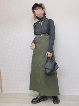 「AS KNOW AS PINKY（アズノゥアズピンキー）のアイテム」を使った、welina＊さん（レディース・152cm）の秋コーディネート