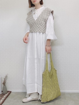 「DISCOAT（ディスコート）のアイテム（シャツワンピース）」を使った、welina＊さん（レディース・152cm）の春コーディネート