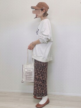 「DHOLIC（ディーホリック）のアイテム（スウェット）」を使った、welina＊さん（レディース・152cm）の秋コーディネート