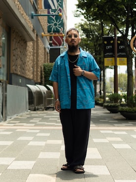 「ファッションの力を信じよう」｜「アイテム（アクセサリー）」を使った、matsuokaさん（メンズ・170cm）の夏コーディネート