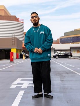 「schott（ショット）のアイテム（パンツ）」を使った、matsuokaさん（メンズ・170cm）の冬コーディネート