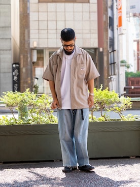 「schott（ショット）のアイテム（トップス）」を使った、matsuokaさん（メンズ・170cm）の夏コーディネート