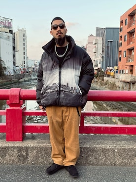 「アイテム（ブルゾン）」を使った、matsuokaさん（メンズ・170cm・30代）の冬コーディネート