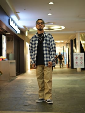 「schott（ショット）のアイテム」を使った、matsuokaさん（メンズ・170cm）の夏コーディネート