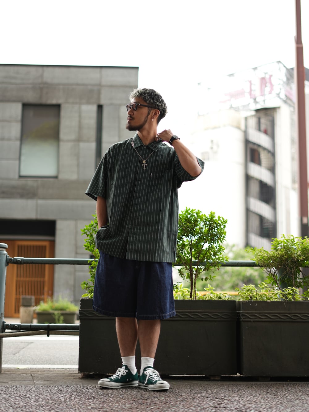 schott（ショット）の「Schott/ショット/STRIPE SS WORK SHIRT