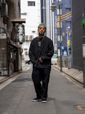 「schott（ショット）のSchott/ショット/TC DOUBLE PLEATED WIDE PANTS/2タック ワイドパンツ（チノパンツ）」を使った、matsuokaさん（メンズ・170cm）の夏コーディネート