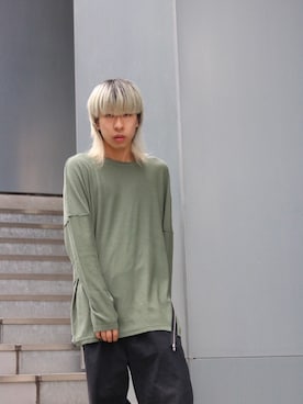 「ISAMU KATAYAMA BACKLASH（イサムカタヤマバックラッシュ）のアイテム（トップス）」を使った、Ko-taro-さん（メンズ・170cm）の秋コーディネート