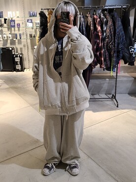 「FACETASM（ファセッタズム）のアイテム（パーカー）」を使った、Ko-taro-さん（メンズ・170cm）の冬コーディネート