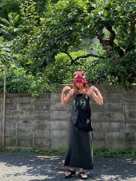 「handmade」｜「アイテム（帽子）」を使った、naoさん（レディース・163cm）の夏コーディネート