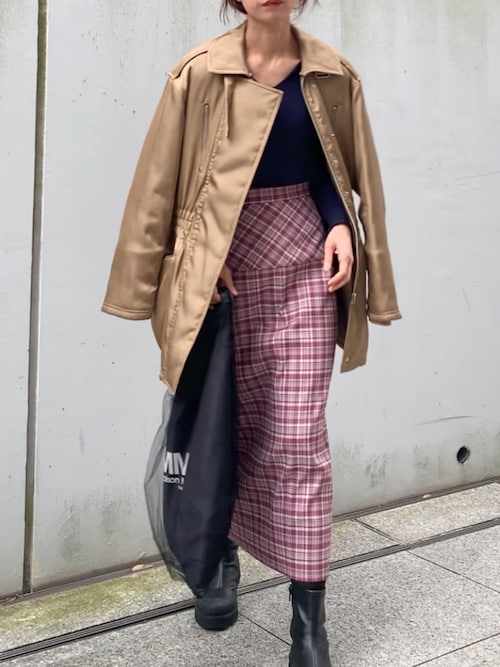 6(ROKU)＞BOA COLLAR ZIP COAT/コートを使った人気ファッション