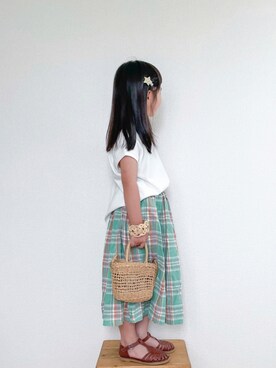 「アイテム（サンダル）」を使った、naa_booさん（キッズ・110cm）の夏コーディネート