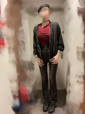 「アイテム（帽子）」を使った、𝒮さん（レディース・172cm）の秋コーディネート
