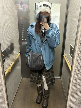 「GYDA（ジェイダ）のアイテム」を使った、𝒮さん（レディース・172cm）の冬コーディネート