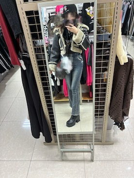 「アイテム（ブルゾン、その他）」を使った、𝒮さん（レディース・172cm）の冬コーディネート