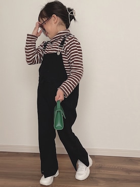 「フレア」｜「アイテム（オールインワン・サロペット）」を使った、kiraさん（キッズ・110cm）の春コーディネート