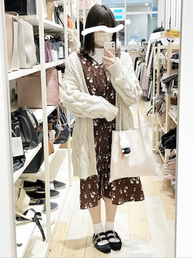 「古着好きな人と繋がりたい」｜「アイテム（バレエシューズ）」を使った、 ぬ  んさん（レディース・155cm）の冬コーディネート