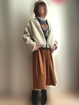「SPINNS（スピンズ）のアイテム（ブルゾン）」を使った、miii｡さん（レディース・148cm）の冬コーディネート