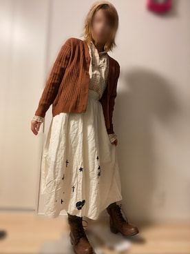 「ARROW（アロー）のアイテム（スカート）」を使った、miii｡さん（レディース・148cm）の秋コーディネート