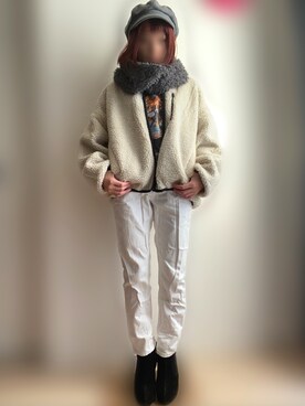 「SPINNS（スピンズ）のアイテム（ブルゾン）」を使った、miii｡さん（レディース・148cm）の冬コーディネート
