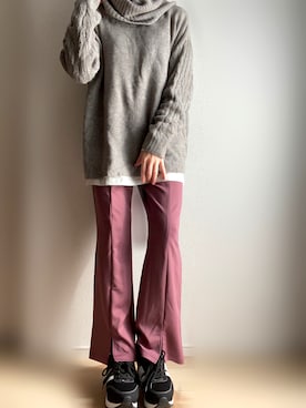 「Honeys（ハニーズ）のアイテム（スラックス）」を使った、miii｡さん（レディース・148cm）の冬コーディネート