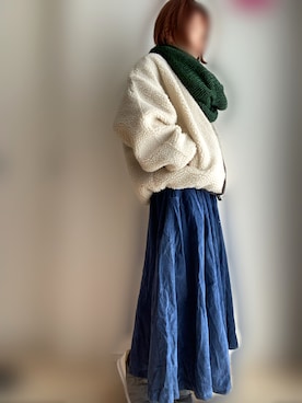 「SPINNS（スピンズ）のアイテム（ブルゾン）」を使った、miii｡さん（レディース・148cm）の冬コーディネート