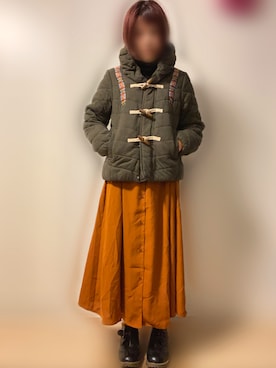 「チチカカ（チチカカ）のアイテム（ダウンジャケット/コート）」を使った、miii｡さん（レディース・148cm）の冬コーディネート