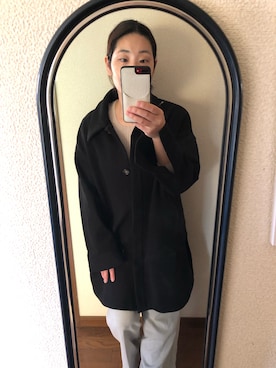 「AKTE」｜「アイテム（ステンカラーコート）」を使った、sakamoto0412さん（レディース・159cm）の秋コーディネート