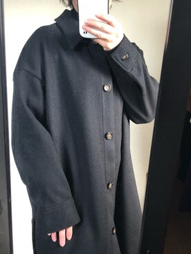 「AKTE」｜「アイテム（ステンカラーコート）」を使った、sakamoto0412さん（レディース・159cm）の秋コーディネート