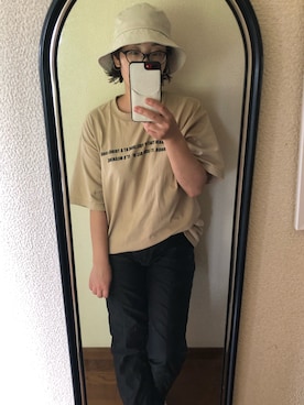 「AIVER（アイバー）のアイテム（帽子）」を使った、sakamoto0412さん（レディース・159cm）の夏コーディネート