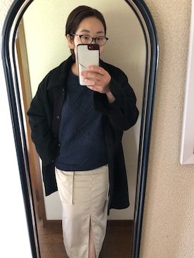 「AKTE」｜「アイテム（ステンカラーコート）」を使った、sakamoto0412さん（レディース・159cm）の秋コーディネート