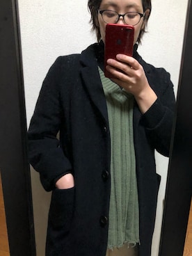 「URBAN RESEARCH ROSSO WOMEN（アーバンリサーチ　ロッソ）のアイテム（チェスターコート）」を使った、sakamoto0412さん（レディース・159cm）の冬コーディネート