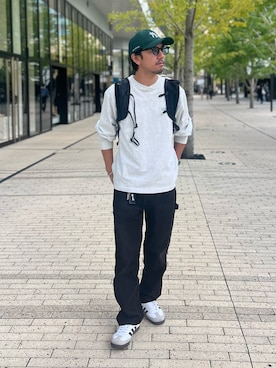 「アイテム（バックパック/リュック）」を使った、Naoto さん（メンズ・170cm）の秋コーディネート