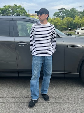 「Clarks（クラークス）のアイテム」を使った、Naoto さん（メンズ・170cm）の春コーディネート
