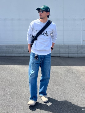「アイテム（キャップ）」を使った、Naoto さん（メンズ・170cm）の春コーディネート