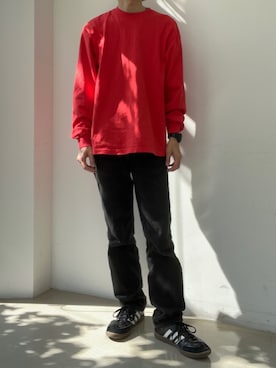 「ブラックデニム」｜namnamさん（メンズ・172cm）の秋コーディネート